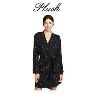 Plush Pink Heart Robe + Scrunchie Set